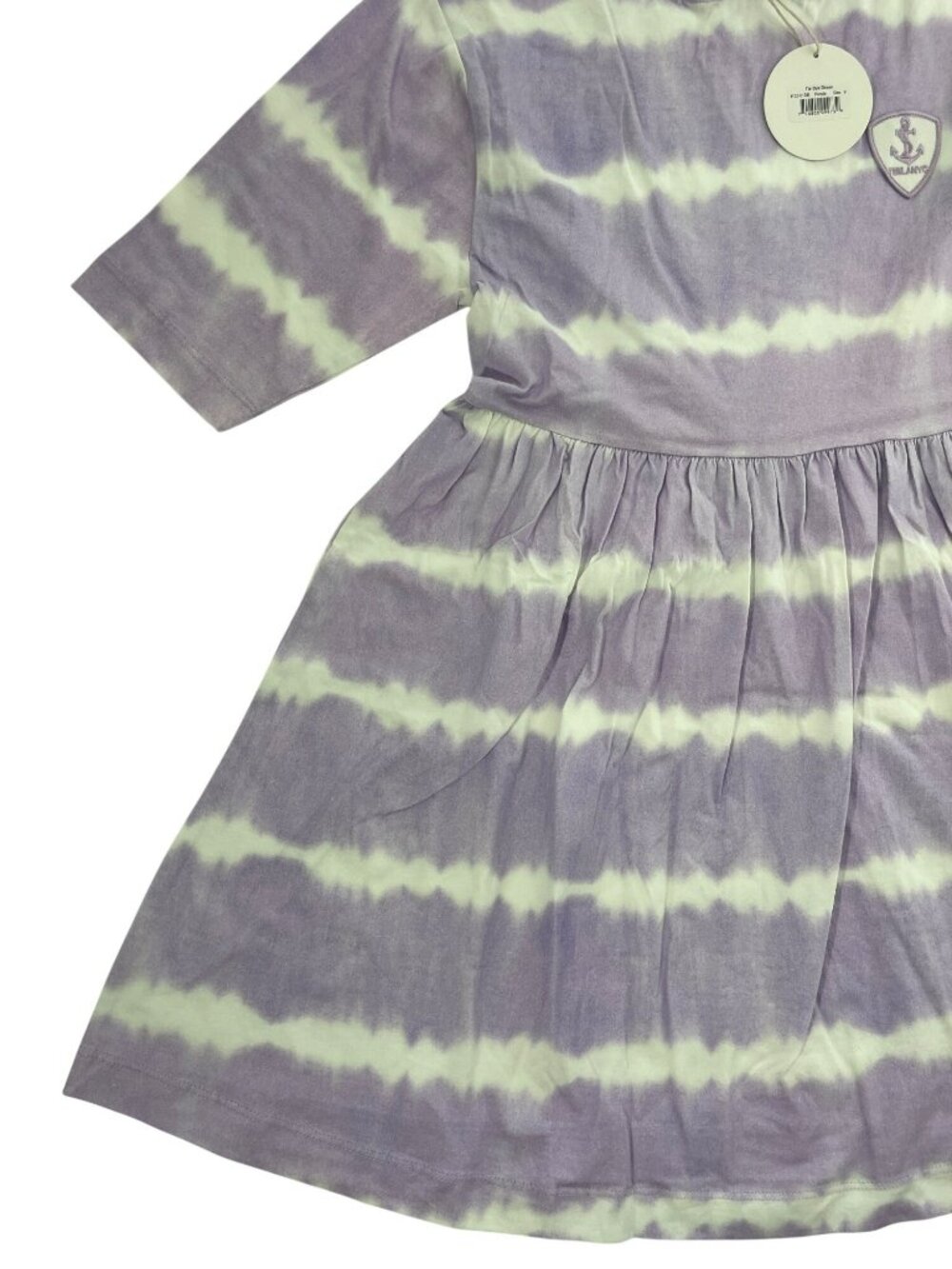 Teela NYC Purple Tie-Dye Hooded Dress Anchor Patch Cute Girls Size 8 MSRP$51 NWT - Picture 4 of 8